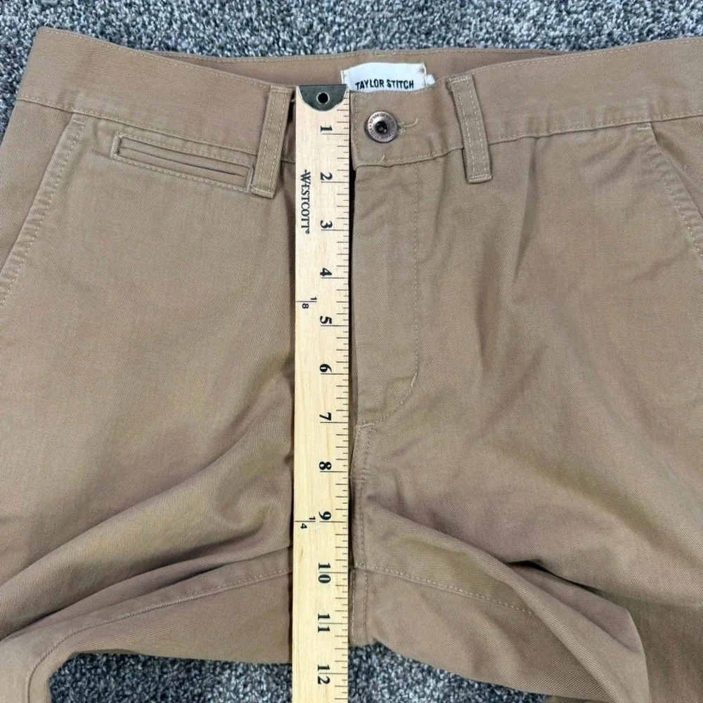 Taylor Stitch Slim Fit Chino Pants Mens 31 Khaki Tan Cotton Handmade in Spain